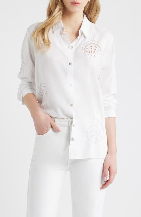 Charli Linen Blend Button-Up Shirt