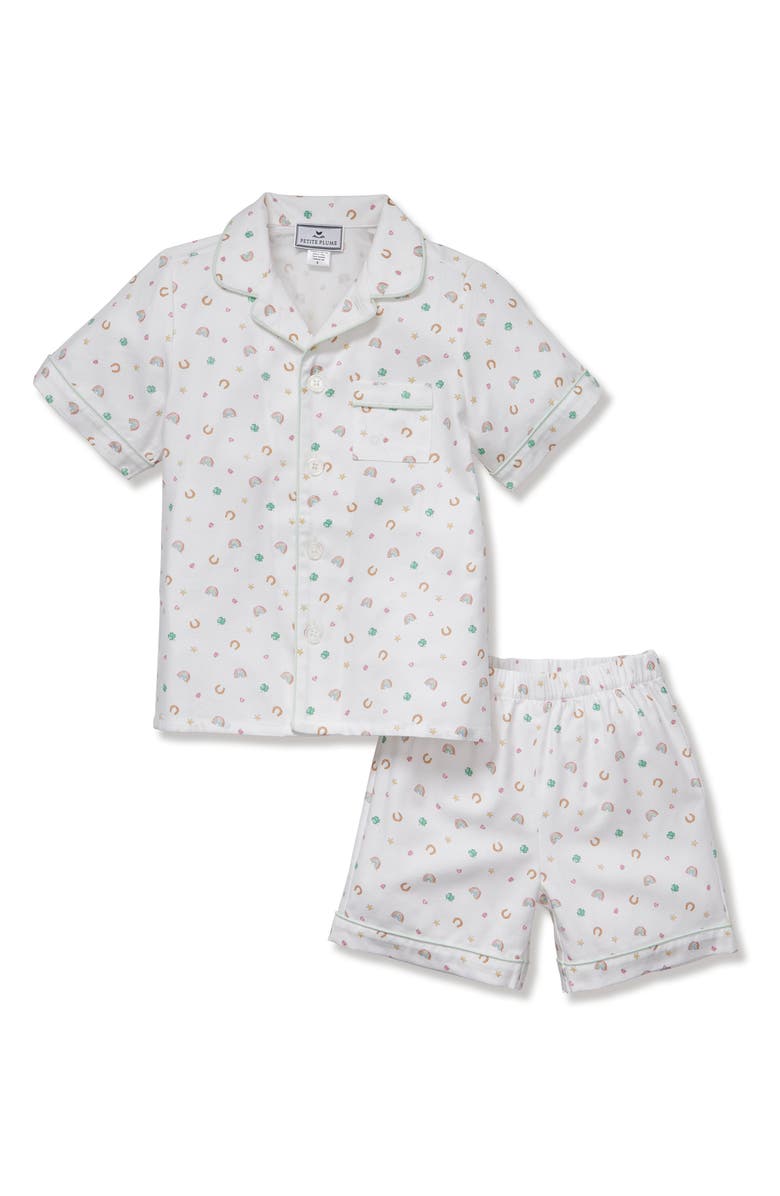 Petite Plume Kids' Classic Short Two-Piece Pajamas, Main, color, 