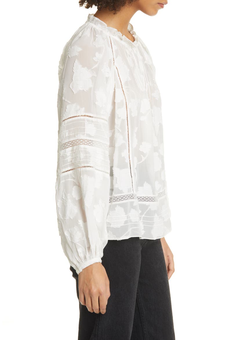 Chaylse Blouse, Alternate, color, PORCELAIN