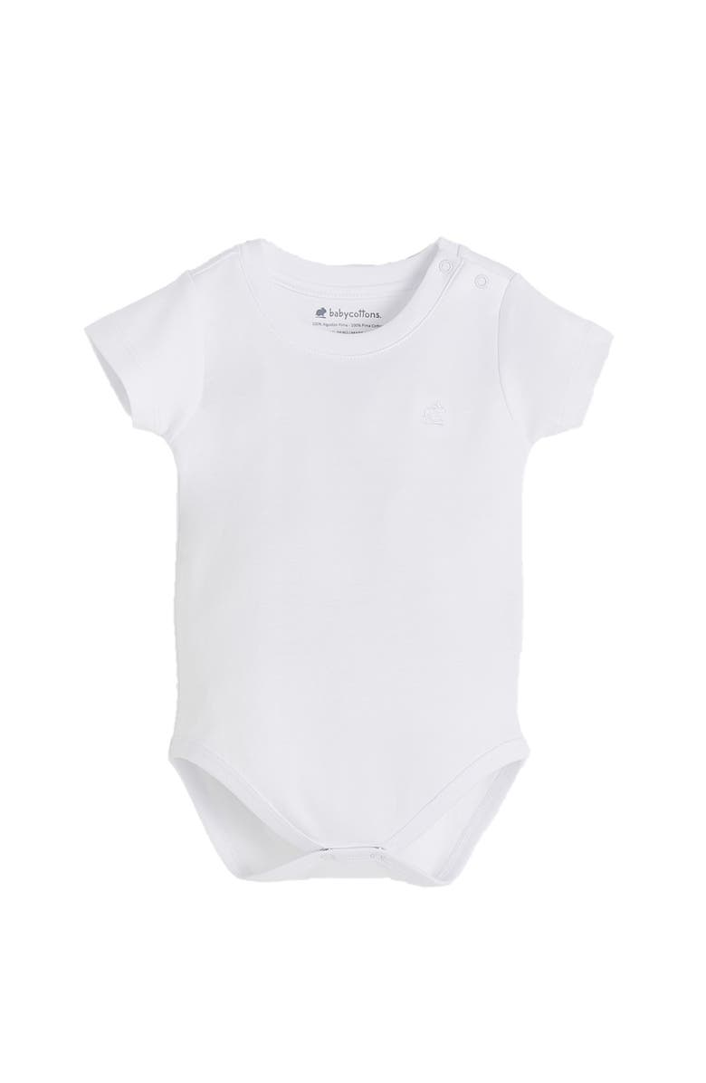 Babycottons Pima Colors Bodysuit for Infant, Main, color, White