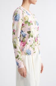 Carolina Herrera Long Sleeve Crewneck Cardigan