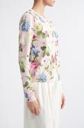 Carolina Herrera Long Sleeve Crewneck Cardigan