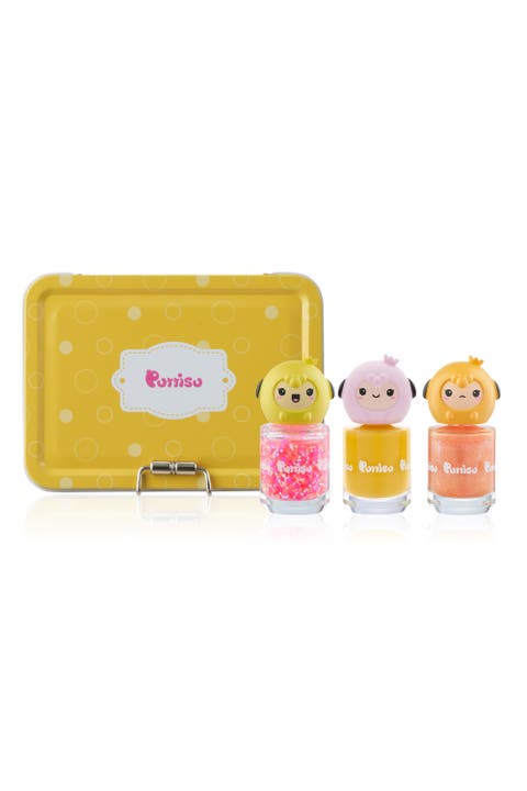Water Based Peel Off Kids 3 Color Nail Polish Set