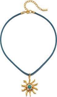 Sequin Sol Cord Pendant Necklace