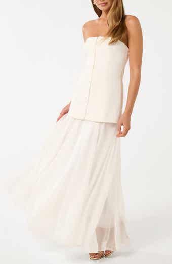 Mixed Media Strapless Dress