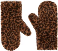 Max Mara Leopard Print Alpaca, Virgin Wool & Silk Mittens