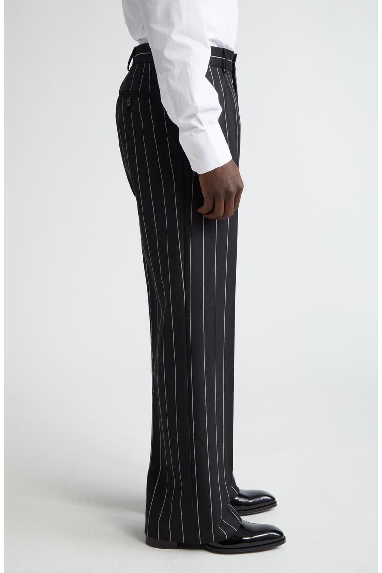 Pinstripe Wool Trousers, Alternate, color, RIGATO