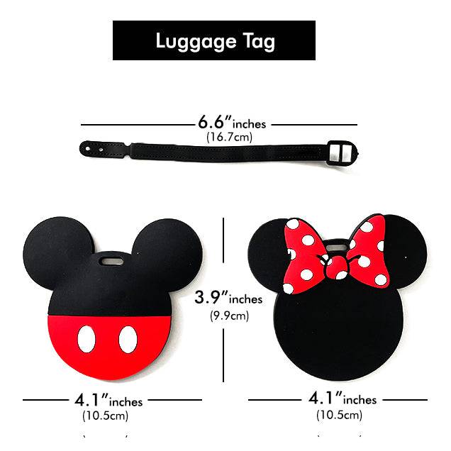 Disney Cute Luggage Tags, Set of 4, Alternate, color, Black, Red
