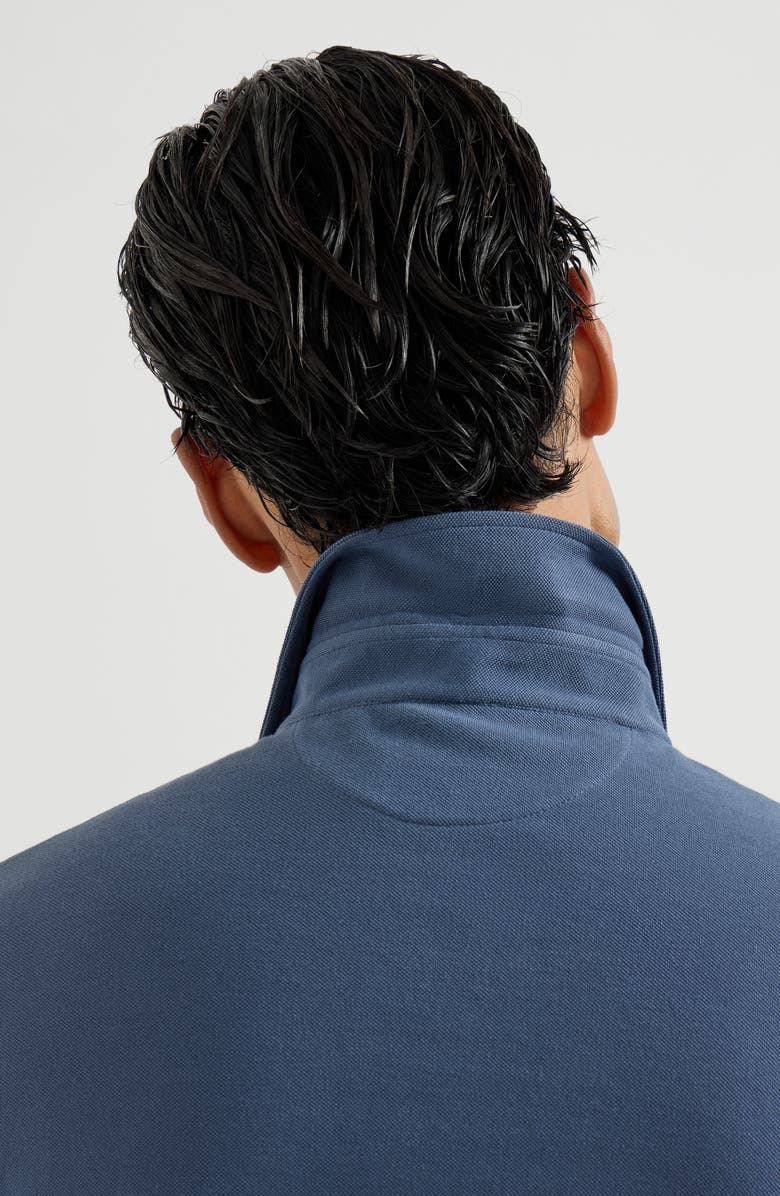 Brunello Cucinelli Piqué polo shirt, Alternate, color, Azure