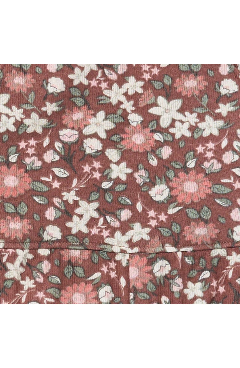 Modern Moments<sup>™</sup> by Gerber Ruffle Short Romper, Alternate, color, Brown Star Floral