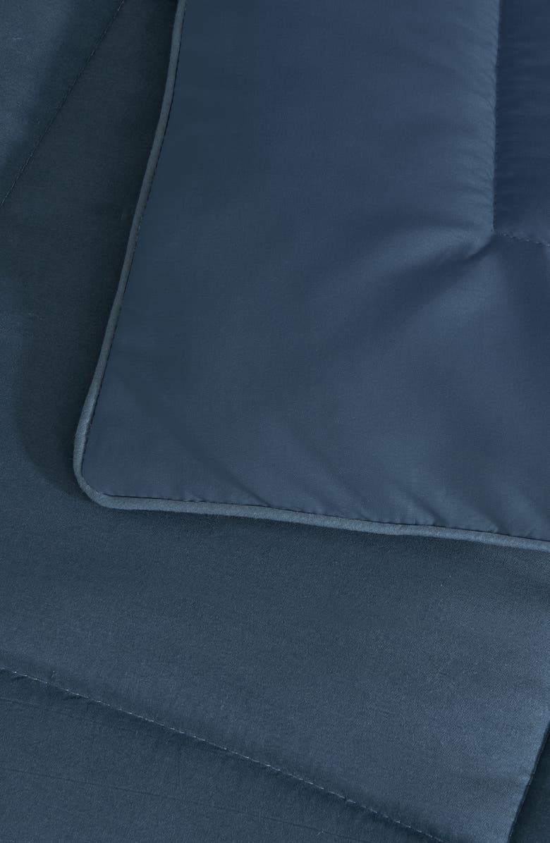 Woven & Weft Solid Comforter Set, Alternate, color, Navy Solid