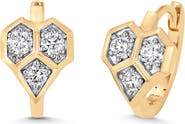 Sara Weinstock Honeycomb Heart Huggie Hoop Earrings