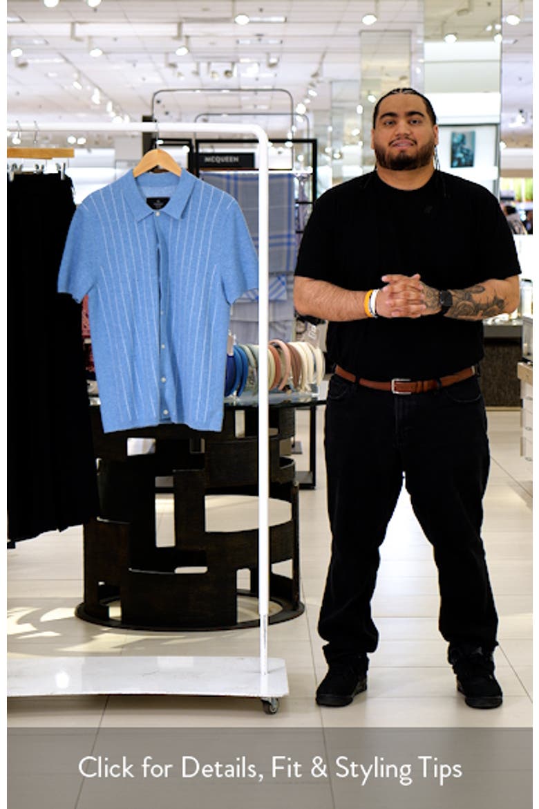 Piazza Stripe Cotton & Linen Blend Button-Up Shirt video