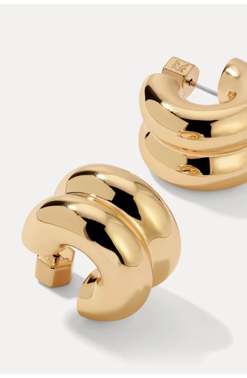 Miranda Frye Chloe Double Row Huggie Hoop Earrings In Gold