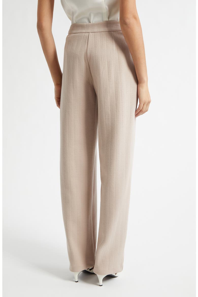 Chevron Stretch Cotton Blend Jersey Pants, Alternate, color, TAN
