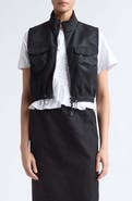 Cecilie Bahnsen Caspen Mixed Media Crop Fleece Vest