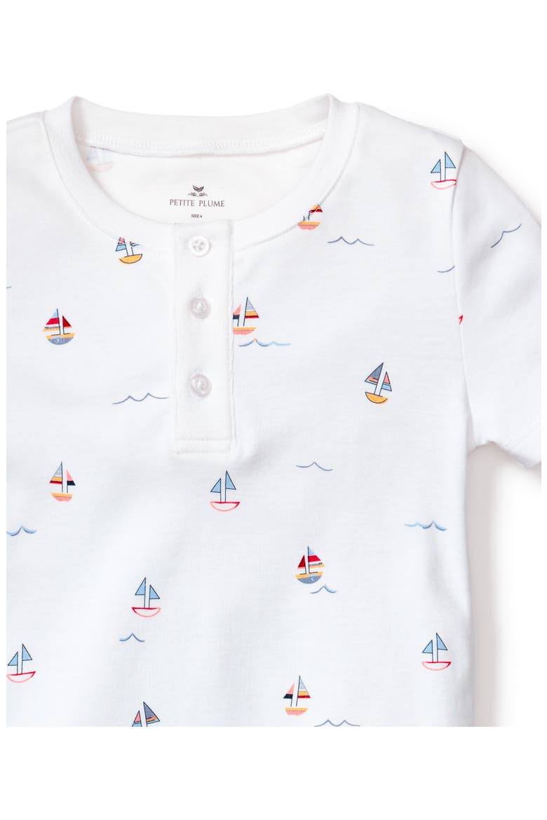 Bateau Fitted Short Set, Alternate, color, WHITE