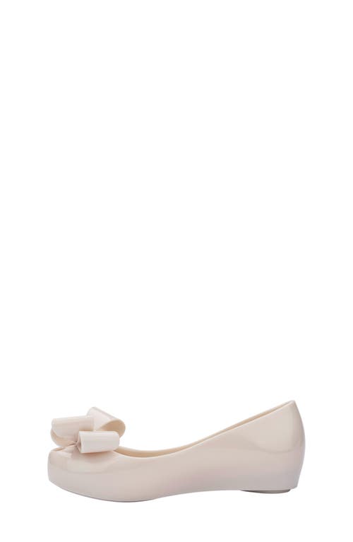 Mini Melissa Kids' Ultragirl Classic Flat In Neutral
