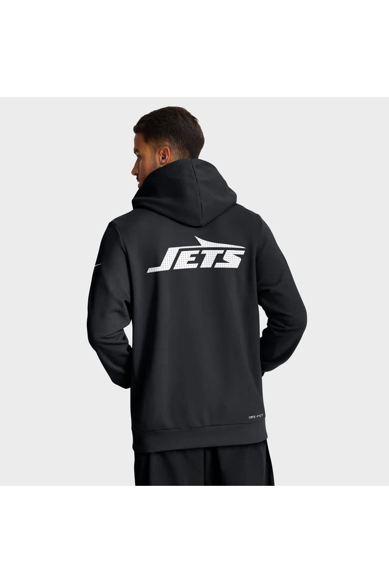Men's Nike Black New York Jets Sideline Standard Issue Utility Player Dri-FIT Full-Zip Hoodie, Alternate, color, Black