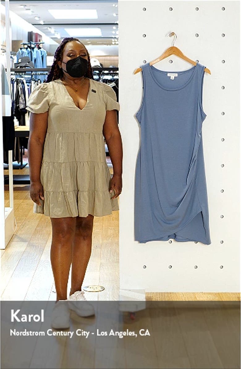 Ruched Sleeveless Jersey Dress, sales video thumbnail
