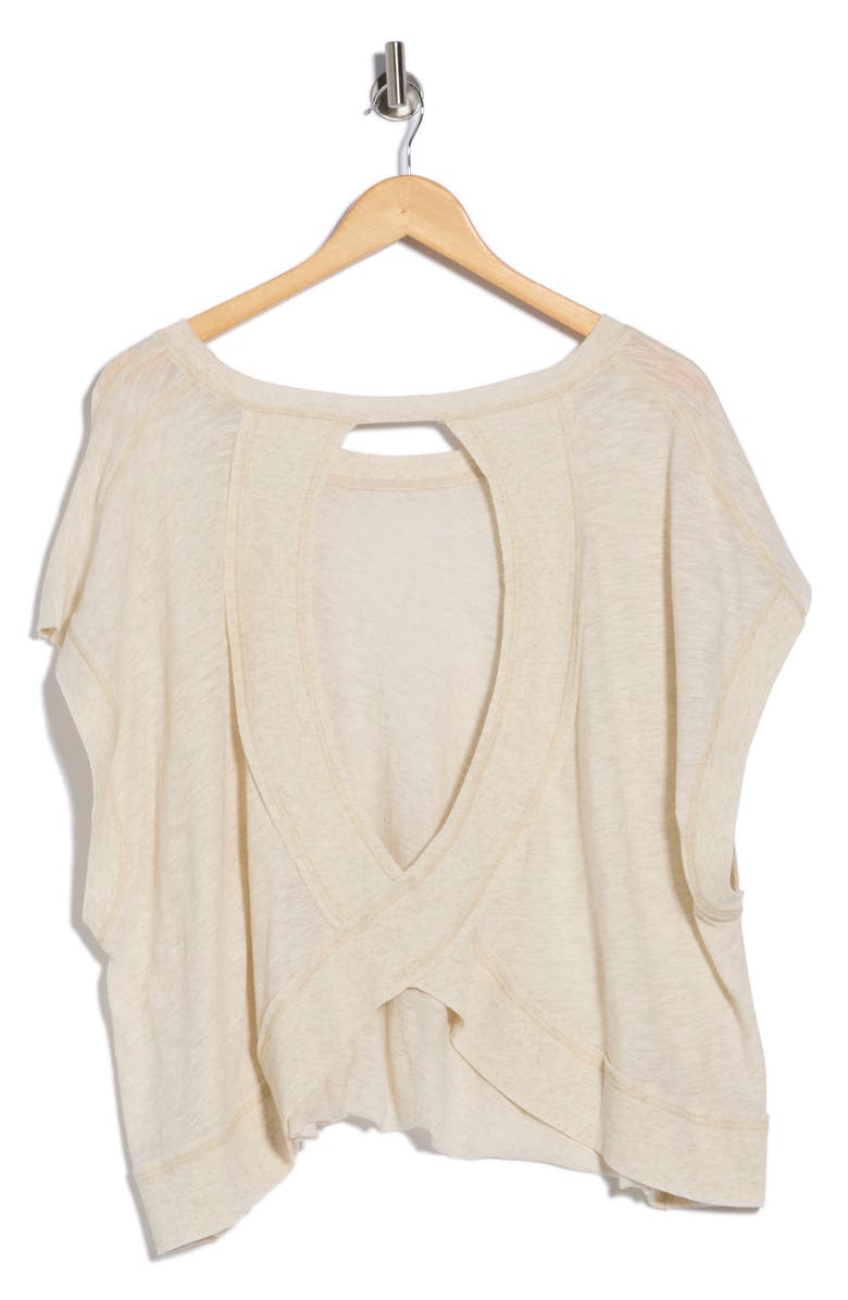 Free People FP Movement My Tee Time Open Back T-Shirt, Alternate, color, Light Grey