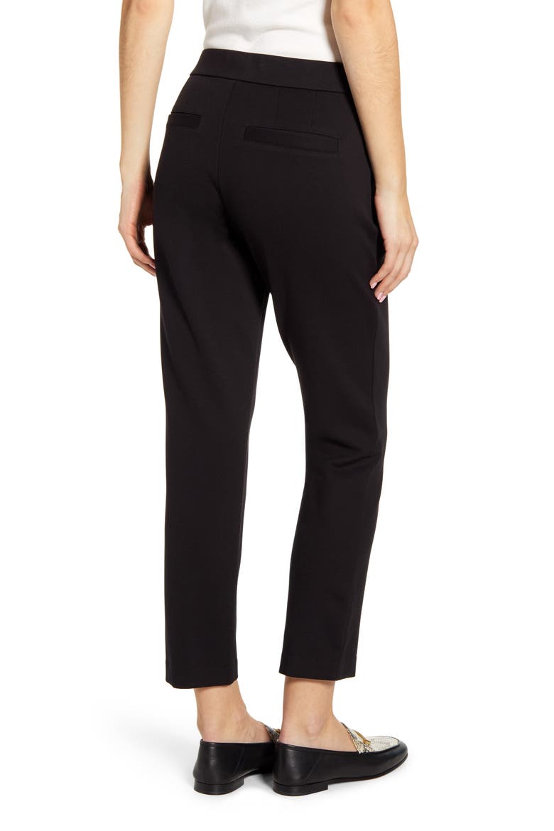 'Ab'Solution High Waist Crop Trousers (Nordstrom Exclusive), Alternate, color, BLACK