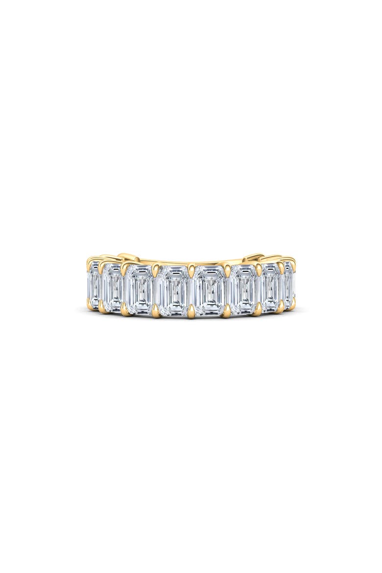 Emerald Cut Lab Created Diamond Eternity Band, Alternate, color, YELLOW GOLD