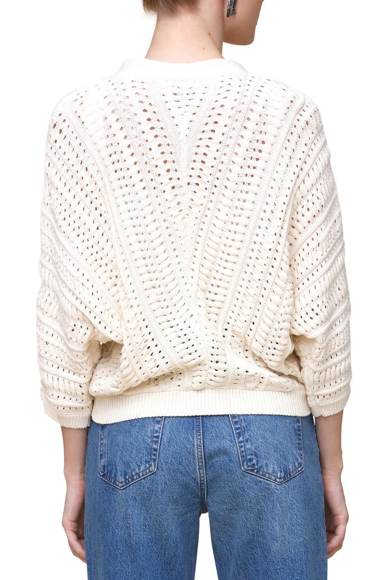 Dolman Sleeve Cotton Cardigan, Alternate, color, CREAM