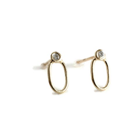 14K Sun Shower Diamond Studs