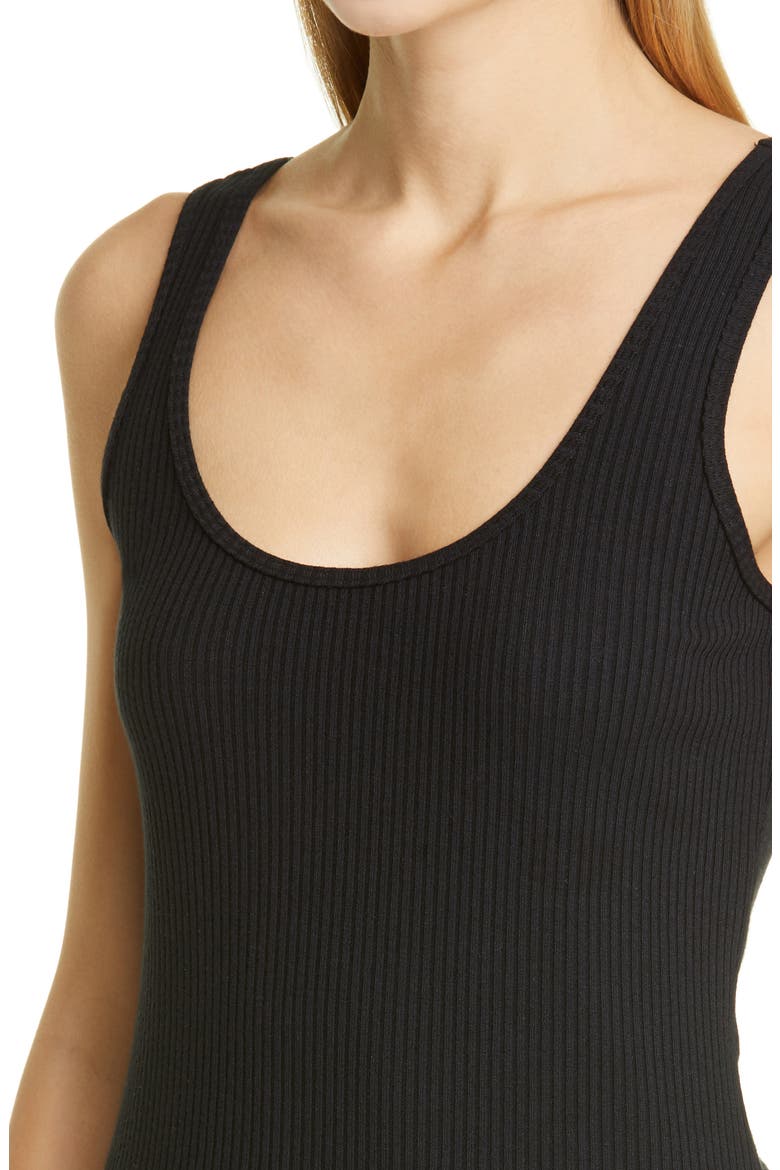 Iman Rib Tank Top, Alternate, color, BLACK