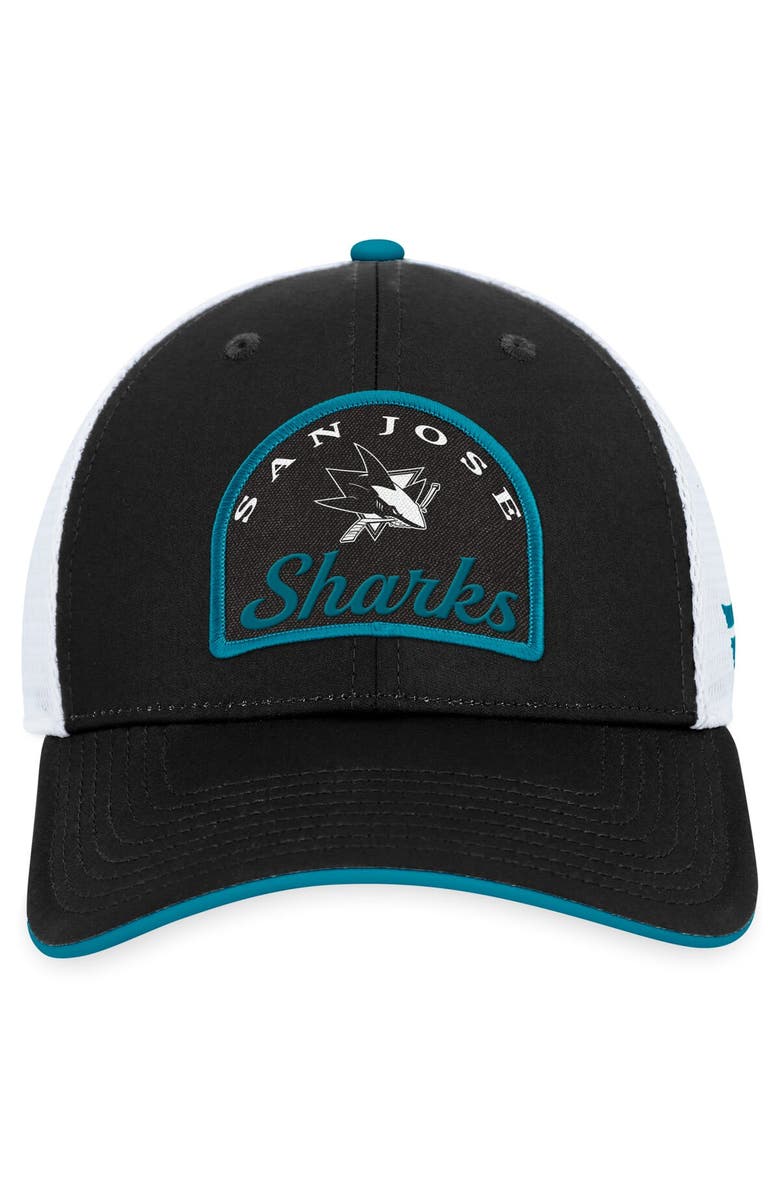 FANATICS Men's Fanatics Branded Black/White San Jose Sharks Fundamental Adjustable Hat, Alternate, color, Black