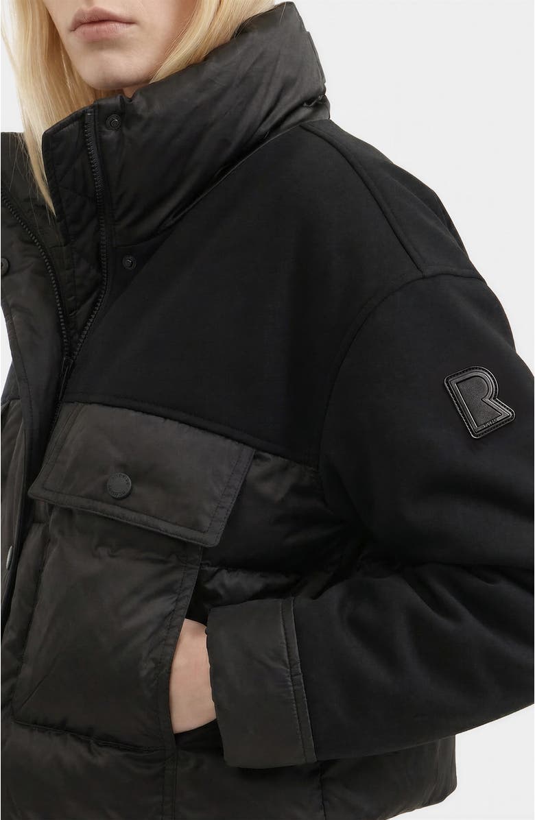 Rudsak Rome Mixed Media Down Jacket, Alternate, color, Black