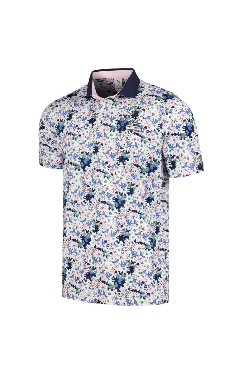 PUMA Men's Puma Navy Arnold Palmer Invitational Floral MATTR Polo, Alternate, color, 
