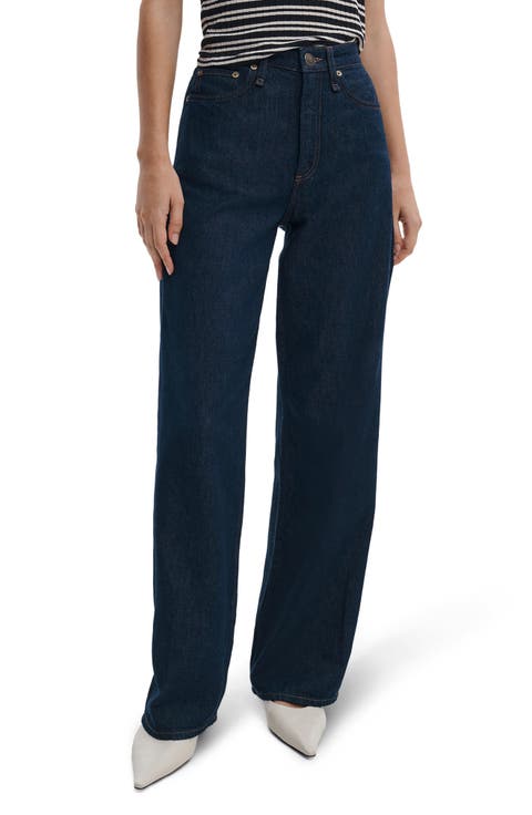 Featherweight Logan Mid Rise Wide Leg Jeans (Dusk Rinse)