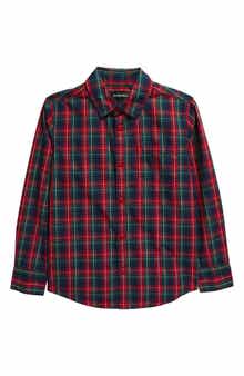 Nordstrom Kids' Stripe Poplin Button-Up Shirt