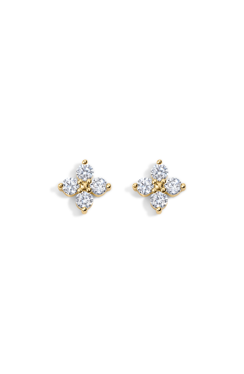Electric Picks Bella Dainty Clover Studs, Main, color, Gold