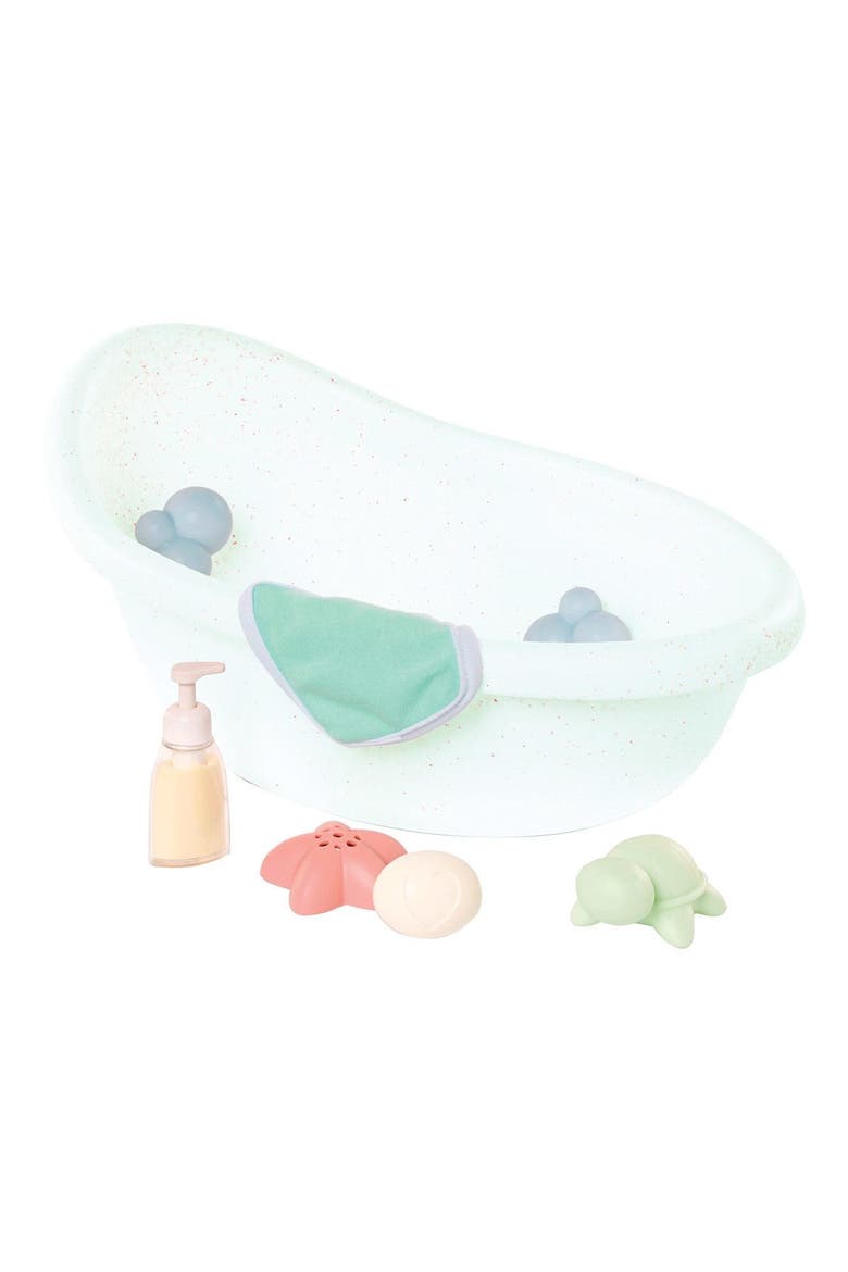 14" Plush Water Play Baby Doll & Bathtub Set - Caucasian, Alternate, color, Multicolored