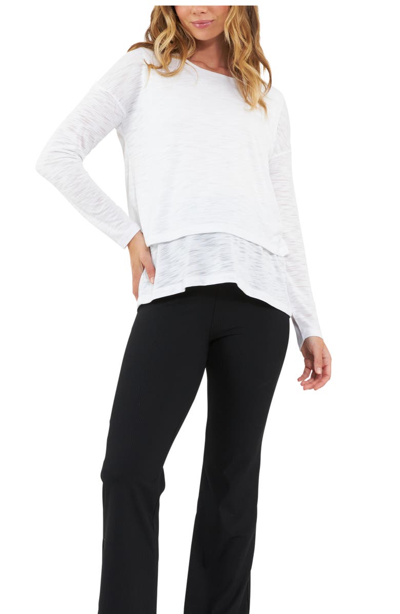Ripe Maternity Jazmin Long Sleeve Nursing Top, Main, color, White