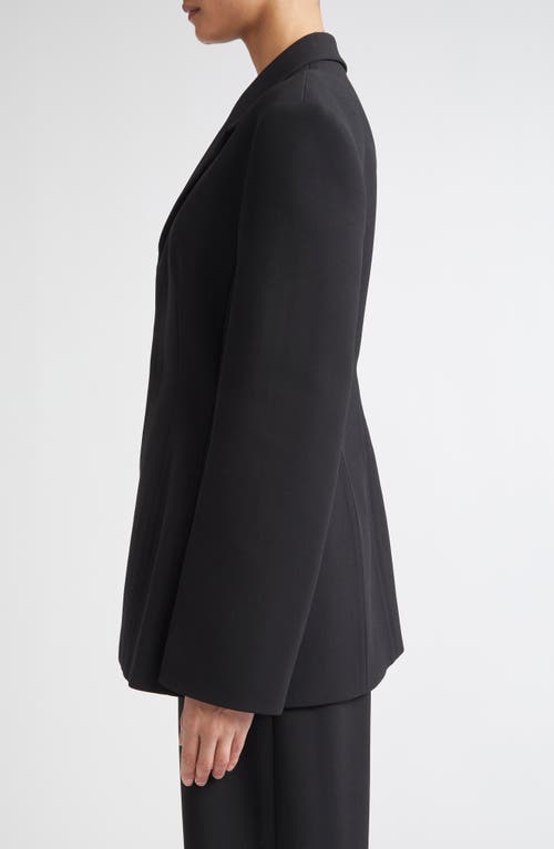 Fforme Dakota Molded Bonded Crepe Blazer In Black