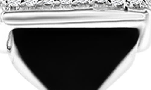 Suzy Levian Eiffel Tower Pavé Cubic Zirconia & Enamel Pendant Necklace