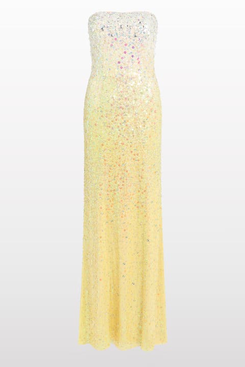 Marle Saint Sequin Embellished Strapless Maxi Dress