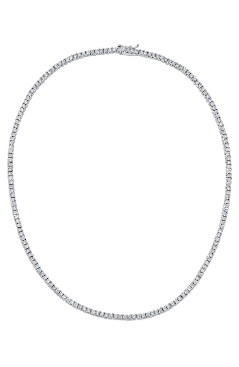 CZ by Kenneth Jay Lane Cubic Zirconia Tennis Necklace, Main, color, 