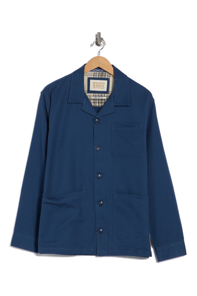 Textured Cotton Shirt Jacket, Alternate, color, INSIGNIA BLUE