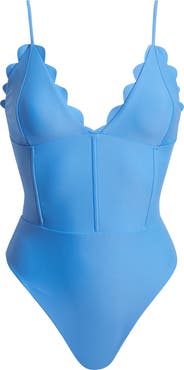 Ramy Brook Mikayla Scalloped One-Piece Swimsuit