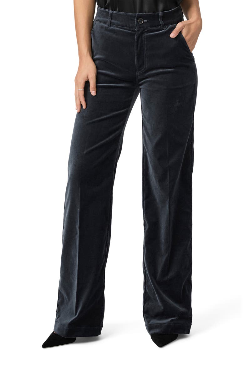 Sasha Straight Leg Velvet Pants, Main, color, CALICO BLUE