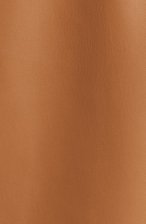Shop Sam Edelman Faux Leather Swing Jacket In Saddle