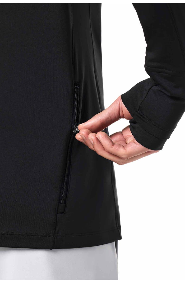 Coolibar Men's Performance Sun Hoodie - UPF 50+ Sun Protection - Agility, Alternate, color, Black