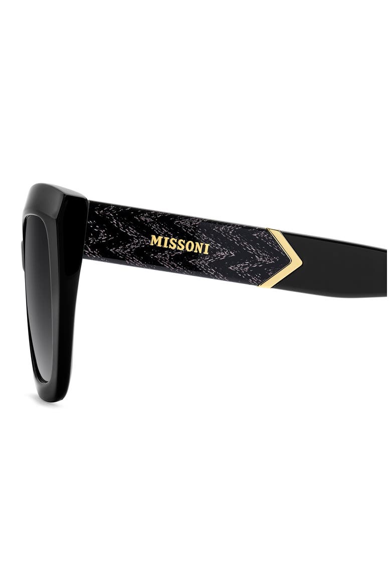 52mm Gradient Square Sunglasses, Alternate, color, BLACK/ DARK GREY SF