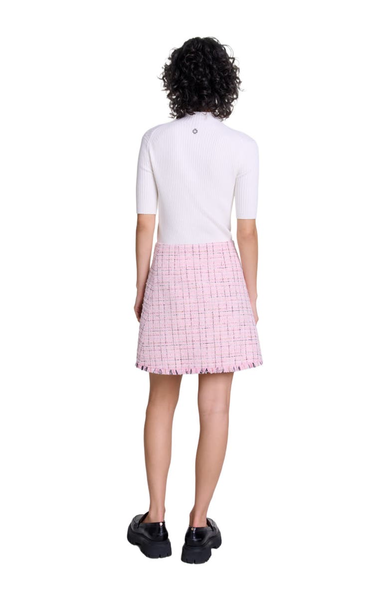 maje Tweed skirt, Alternate, color, 