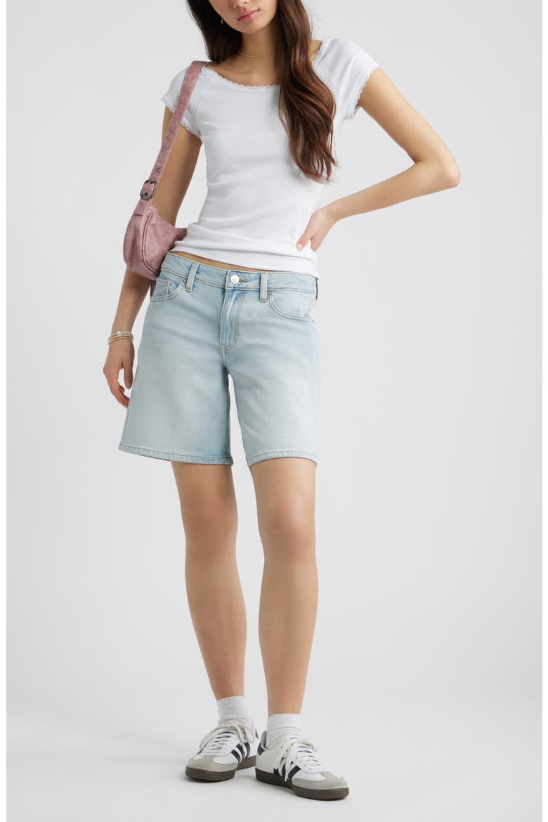 Low Rise Baggy Jort Shorts, Alternate, color, SPRING WASH
